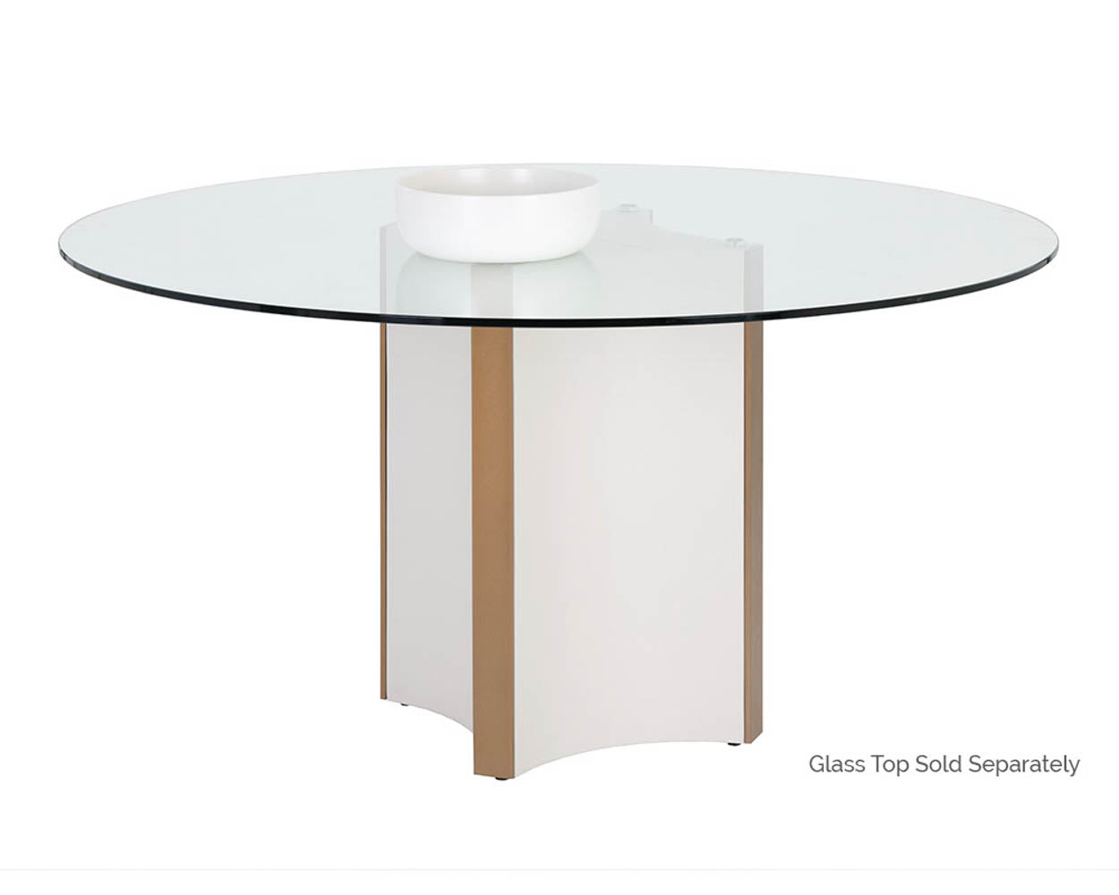 Sunpan Danbury Dining Table Base - Modern Cream