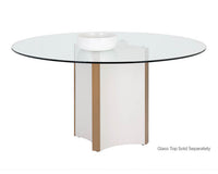 Sunpan Danbury Dining Table Base - Modern Cream