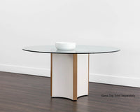 Sunpan Danbury Dining Table Base - Modern Cream