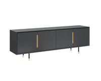 Sunpan Danbury Media Console And Cabinet In Slate Navy