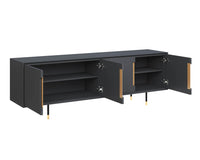 Sunpan Danbury Media Console And Cabinet In Slate Navy