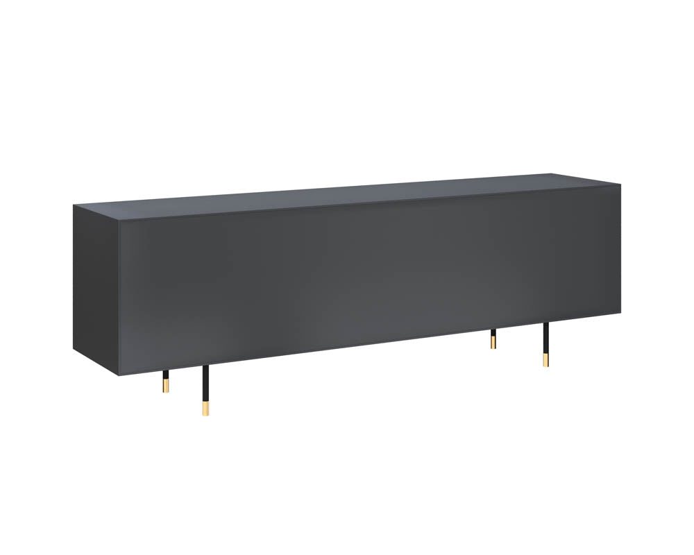 Sunpan Danbury Media Console And Cabinet In Slate Navy