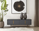 Sunpan Danbury Media Console And Cabinet In Slate Navy