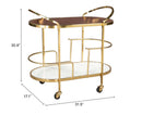 Zuo Modern Antalya Bar Cart Multicolor
