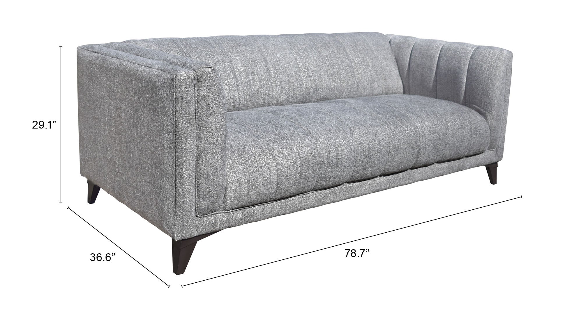 Zuo Modern Punta Cana Sofa Leonardo in Ash/Snow