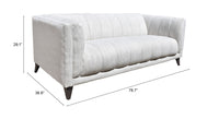 Zuo Modern Punta Cana Sofa Leonardo in Ash/Snow