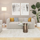 Zuo Modern Puerto Plata Sofa Dason in Snow/Granite