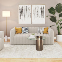 Zuo Modern Puerto Plata Sofa Dason in Snow/Granite