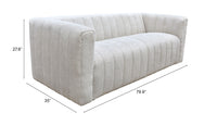 Zuo Modern Puerto Plata Sofa Dason in Snow/Granite