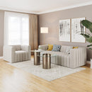 Zuo Modern Puerto Plata Sofa Dason in Snow/Granite