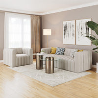 Zuo Modern Puerto Plata Sofa Dason in Snow/Granite