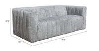 Zuo Modern Puerto Plata Sofa Dason in Snow/Granite