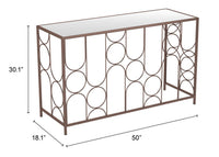 Zuo Modern Convale Console Table in Bronze