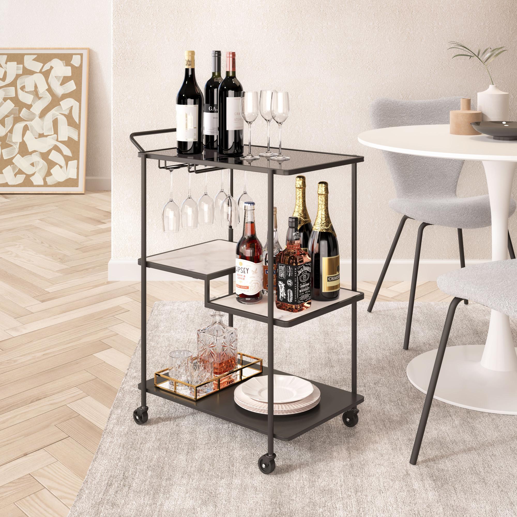 Zuo Modern Constanza Bar Cart in Black