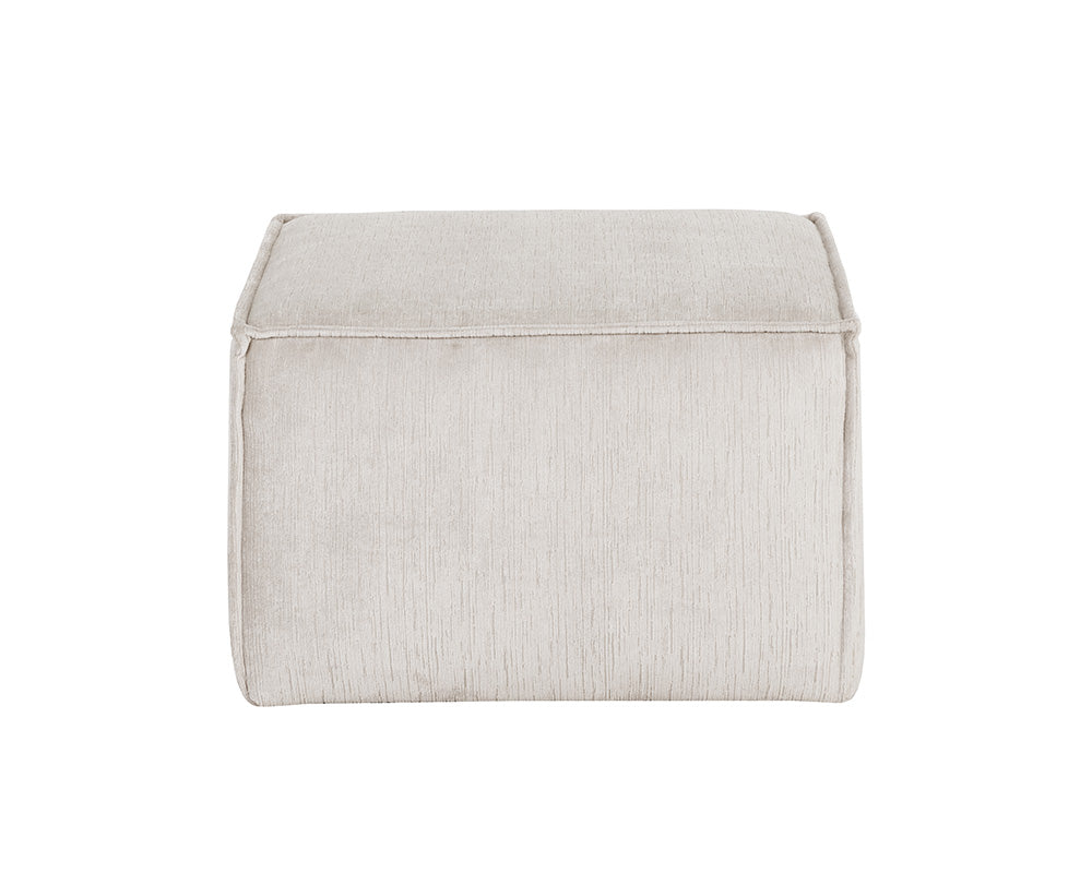 Sunpan Calista Ottoman In Abbington Navy/Navarro Stone/Treasure Gold - Small