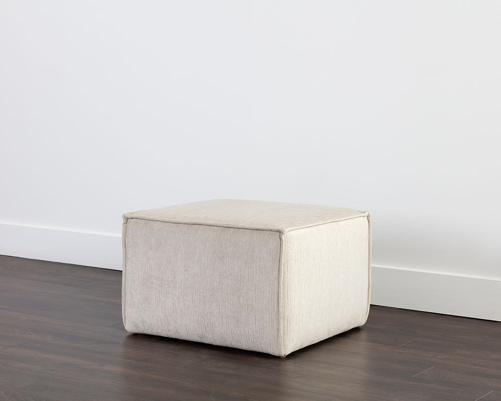 Sunpan Calista Ottoman In Abbington Navy/Navarro Stone/Treasure Gold - Small