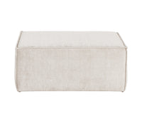 Sunpan Calista Ottoman In Navarro Pewter/Stone - Large