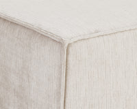 Sunpan Calista Ottoman In Navarro Pewter/Stone - Large