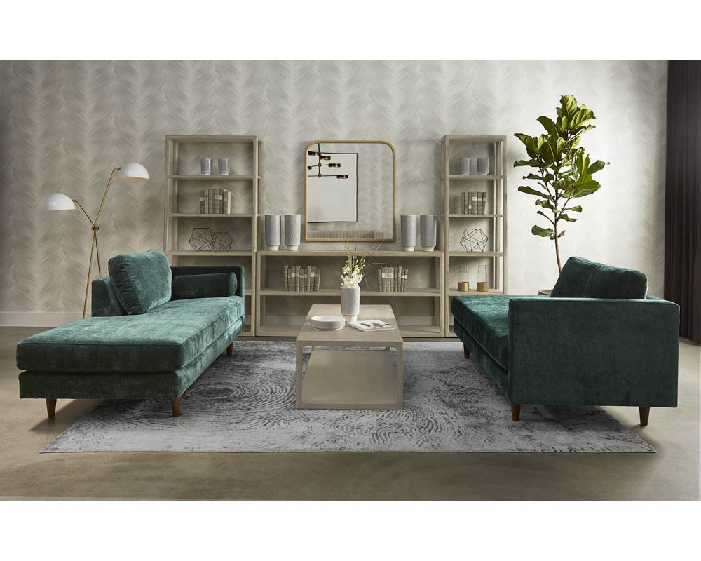 Sunpan Daytona Sofa in Aspect Forest/Dream Cream