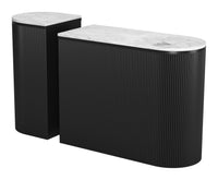 Zuo Modern Ormara Console Table Set in White and Black - 2-Piece