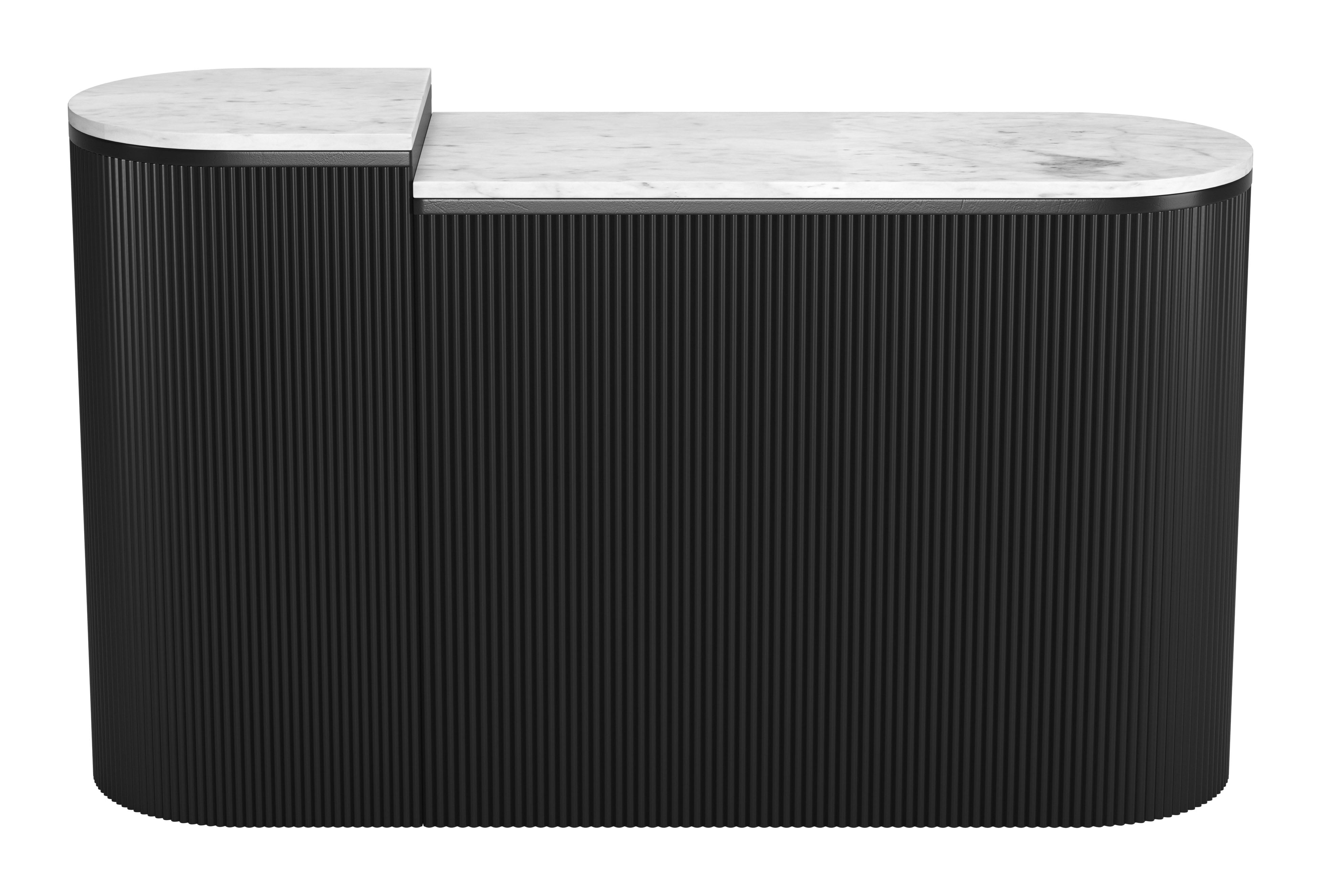 Zuo Modern Ormara Console Table Set in White and Black - 2-Piece