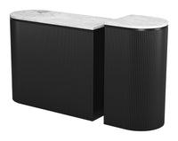 Zuo Modern Ormara Console Table Set in White and Black - 2-Piece