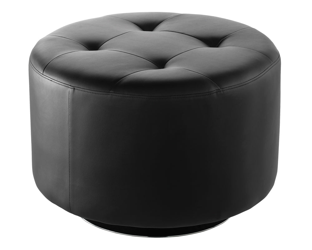 SUNPAN Domani Swivel Ottoman - Large In Graphite/Onyx/Orange/Snow