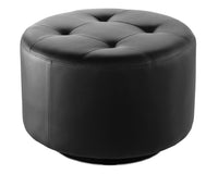 SUNPAN Domani Swivel Ottoman - Large In Graphite/Onyx/Orange/Snow