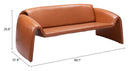 Zuo Modern Horten Sofa in Brown/Red