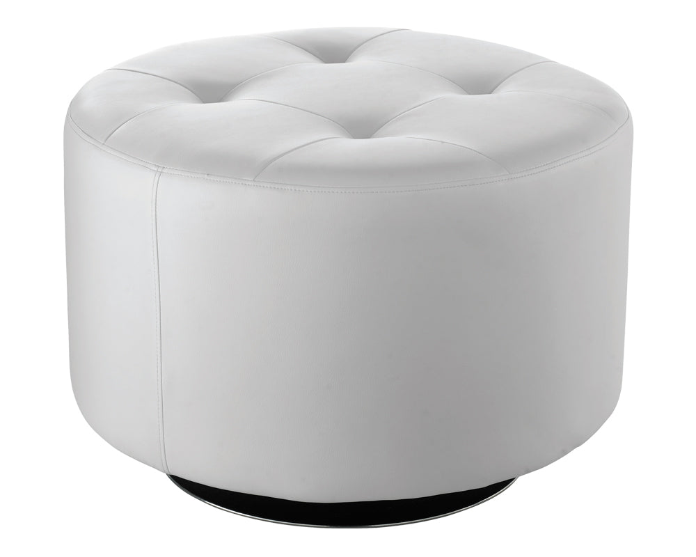 SUNPAN Domani Swivel Ottoman - Large In Graphite/Onyx/Orange/Snow