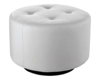 SUNPAN Domani Swivel Ottoman - Large In Graphite/Onyx/Orange/Snow