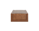 Sunpan Barella Coffee Table in Cognac Leather/Vintage Charcoal Leather