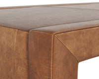 Sunpan Barella Coffee Table in Cognac Leather/Vintage Charcoal Leather