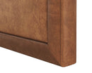 Sunpan Barella Coffee Table in Cognac Leather/Vintage Charcoal Leather