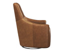 Sunpan Carmine Swivel Lounge Chair In Cognac Leather
