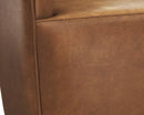 Sunpan Carmine Swivel Lounge Chair In Cognac Leather