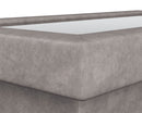 Sunpan Azelia Coffee Table in Camel Leather/Light Grey Leather