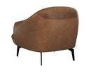 Sunpan Armani Armchair in Cognac Leather/Midnight Blue Leather