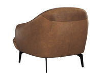 Sunpan Armani Armchair in Cognac Leather/Midnight Blue Leather