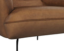 Sunpan Armani Armchair in Cognac Leather/Midnight Blue Leather