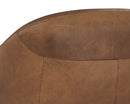Sunpan Armani Armchair in Cognac Leather/Midnight Blue Leather