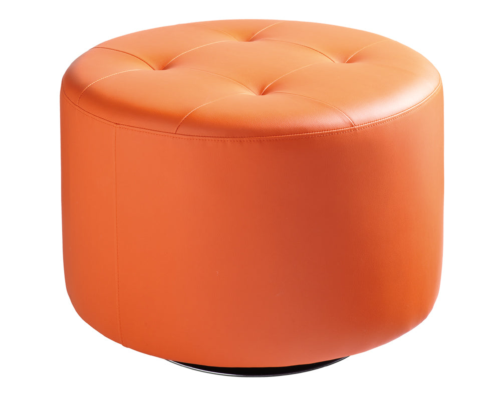SUNPAN Domani Swivel Ottoman - Large In Graphite/Onyx/Orange/Snow
