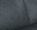 Sunpan Davilo Sofa in Light Grey Leather/Midnight Blue Leather