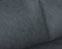 Sunpan Davilo Sofa in Light Grey Leather/Midnight Blue Leather