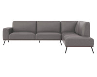 Sunpan Brandi Sofa Chaise in Camel Leather