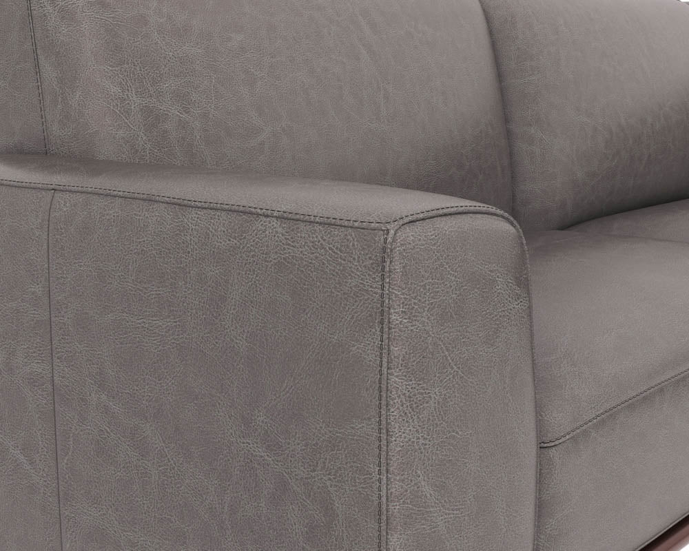 Sunpan Brandi Sofa Chaise in Camel Leather