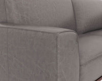 Sunpan Brandi Sofa Chaise in Camel Leather