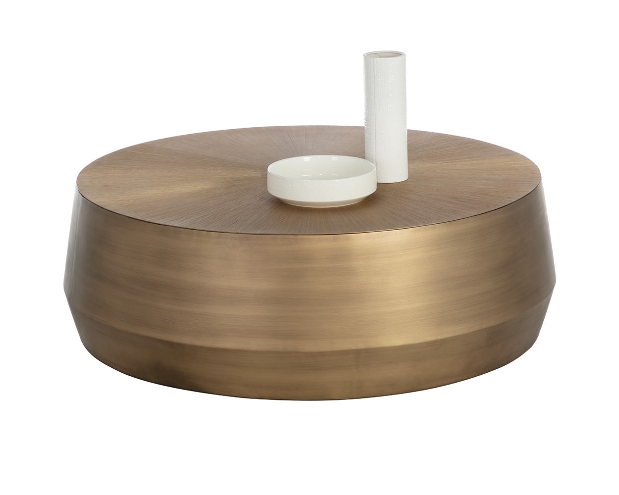 Sunpan Creed Coffee Table in Antique Gold / Gunmetal - Large