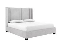 Sunpan Clemonte Bed In Dream Cream/Liv Indigo/Polo Club Stone - King