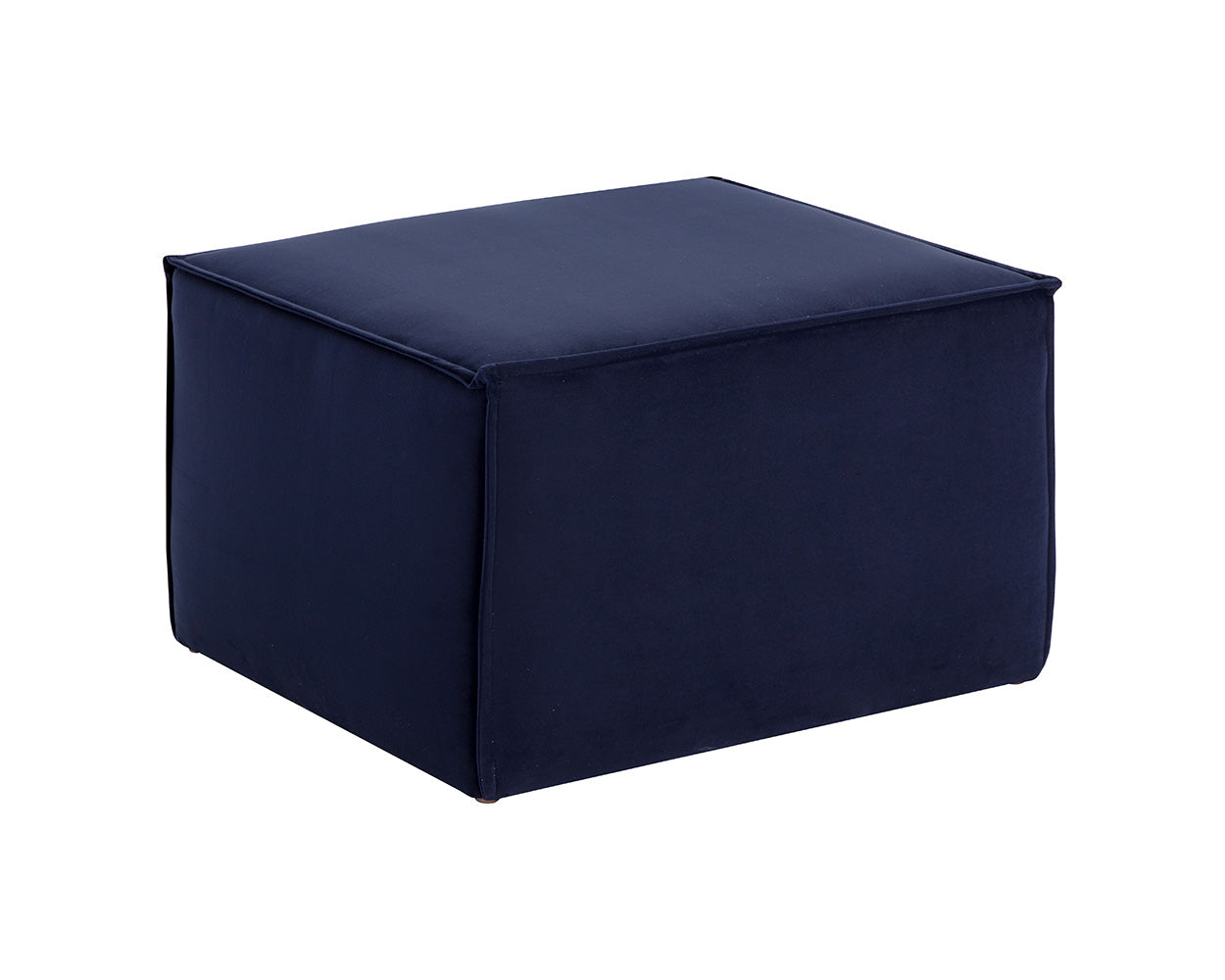 Sunpan Calista Ottoman In Abbington Navy/Navarro Stone/Treasure Gold - Small
